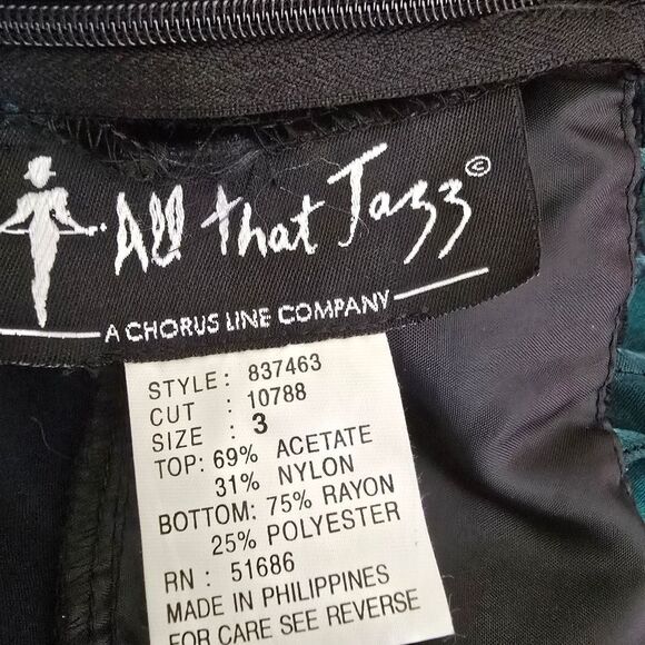 All‎ That Jazz Elegant Black Velvet & Green Maxi Dress Size 3 Y2k Prom Wimsigoth - Picture 12 of 12